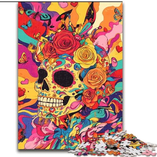 Puzzle für Erwachsene, 1000 Teile, Psychedelischer Totenkopf, schwierige Puzzles für Erwachsene für Jugendliche, Lernspiele, Geschenke, 50x75cm Puzzle für Erwachsene, 1000 Teile, Psychedelischer Totenkopf, schwierige Puzzles für Erwachsene für Jugendliche, Lernspiele, Geschenke, 50x75cm von ZKYUBEK