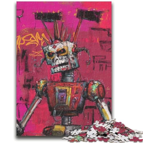 Puzzle für Erwachsene, 1000 Teile, Roboter im Stil von Basquiat, geeignet für Kinder ab 14 Jahren, anspruchsvolles Spiel, tolles Geschenk für Gaming, 50x75cm von ZKYUBEK