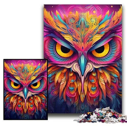 Puzzle für Erwachsene, 1000 Teile, Rosa Eule, Unmögliches Puzzle für Erwachsene, 26x38cm, pädagogisches Denkspiel, künstlerische Heim- und Bürodekoration, ab 14 Jahren Puzzle für Erwachsene, 1000 Teile, Rosa Eule, Unmögliches Puzzle für Erwachsene, 26x38cm, pädagogisches Denkspiel, künstlerische Heim- und Bürodekoration, ab 14 Jahren von ZKYUBEK
