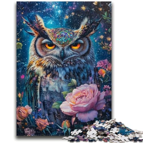 Puzzle für Erwachsene, 1000 Teile, Roseneule, anspruchsvolle Familienaktivitätsspiele, DIY-Spielzeug für Heimwanddekorationsgeschenke, 26x38cm von ZKYUBEK