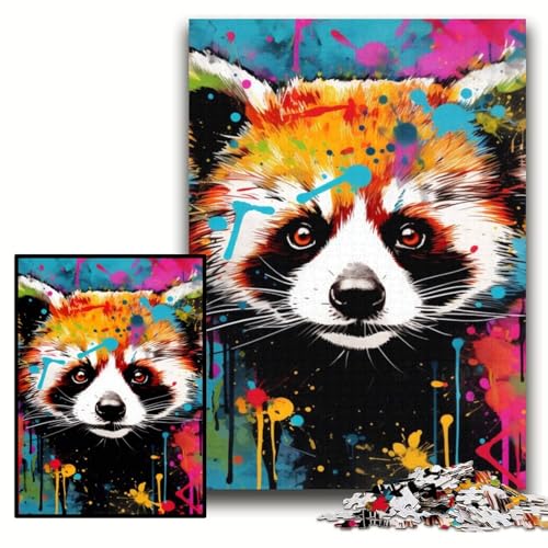Puzzle für Erwachsene, 1000 Teile, Roter Panda, Kunst-Graffiti, Unmögliches Puzzle für Erwachsene, 50x75cm, pädagogisches Denkspiel, künstlerische Heim- und Bürodekoration, ab 14 Jahren Puzzle für Erwachsene, 1000 Teile, Roter Panda, Kunst-Graffiti, Unmögliches Puzzle für Erwachsene, 50x75cm, pädagogisches Denkspiel, künstlerische Heim- und Bürodekoration, ab 14 Jahren von ZKYUBEK
