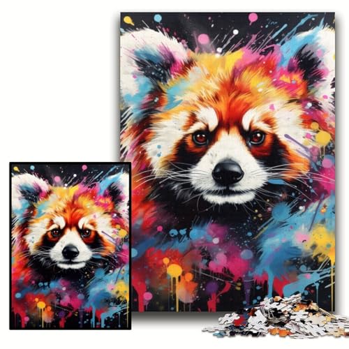 Puzzle für Erwachsene, 1000 Teile, Roter Panda, Kunst-Graffiti, Unmögliches Puzzle für Erwachsene, 50x75cm, pädagogisches Denkspiel, künstlerische Heim- und Bürodekoration, ab 14 Jahren Puzzle für Erwachsene, 1000 Teile, Roter Panda, Kunst-Graffiti, Unmögliches Puzzle für Erwachsene, 50x75cm, pädagogisches Denkspiel, künstlerische Heim- und Bürodekoration, ab 14 Jahren von ZKYUBEK