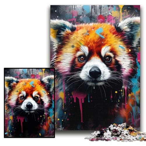 Puzzle für Erwachsene, 1000 Teile, Roter Panda, Kunst-Graffiti, anspruchsvolle Puzzles, 50x75cm, Lernspielzeug für Teenager, Heim- und Bürodekoration Puzzle für Erwachsene, 1000 Teile, Roter Panda, Kunst-Graffiti, anspruchsvolle Puzzles, 50x75cm, Lernspielzeug für Teenager, Heim- und Bürodekoration von ZKYUBEK