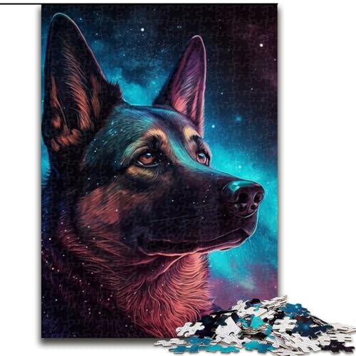 Puzzle für Erwachsene, 1000 Teile, Schäferhund-Puzzle für Erwachsene, Größe 26x38cm, anspruchsvolles Denkspiel – entspannendes Spielzeug für Teenager von ZKYUBEK