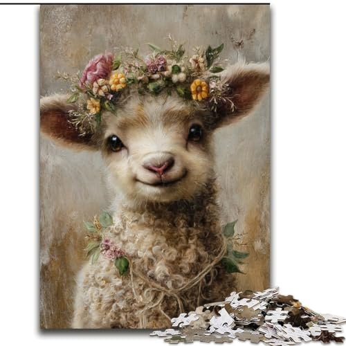 Puzzle für Erwachsene, 1000 Teile, Schafe und Blumen, schwierige Puzzles für Erwachsene für Jugendliche, Lernspiele, Geschenke, 50x75cm Puzzle für Erwachsene, 1000 Teile, Schafe und Blumen, schwierige Puzzles für Erwachsene für Jugendliche, Lernspiele, Geschenke, 50x75cm von ZKYUBEK