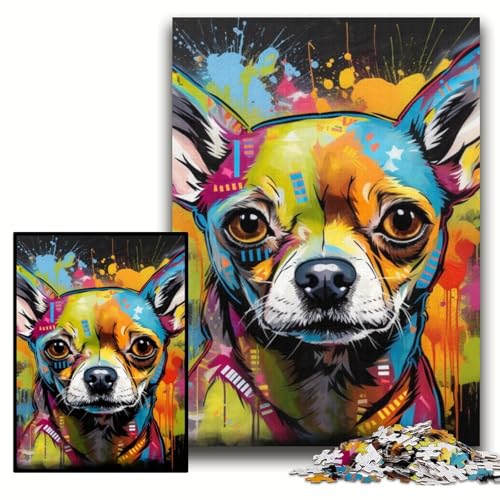 Puzzle für Erwachsene, 1000 Teile, Schimpansen-Graffiti, Holzpuzzle, 50x75cm, Spaß für den Familienspielabend, dekoratives Kunstwerk zum Selbermachen Puzzle für Erwachsene, 1000 Teile, Schimpansen-Graffiti, Holzpuzzle, 50x75cm, Spaß für den Familienspielabend, dekoratives Kunstwerk zum Selbermachen von ZKYUBEK