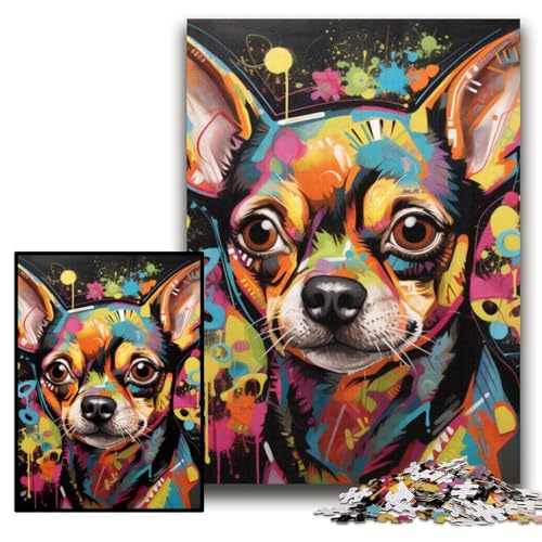 Puzzle für Erwachsene, 1000 Teile, Schimpansen-Graffiti-Puzzle für Erwachsene, 26x38cm, Eltern, Partner, Freunde – ab 14 Jahren Puzzle für Erwachsene, 1000 Teile, Schimpansen-Graffiti-Puzzle für Erwachsene, 26x38cm, Eltern, Partner, Freunde – ab 14 Jahren von ZKYUBEK