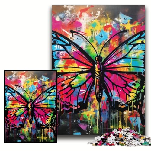 Puzzle für Erwachsene, 1000 Teile, Schmetterlingskunst, Graffiti, anspruchsvolle Puzzles, 50x75cm, Lernspielzeug für Teenager, Heimbüro-Dekor Puzzle für Erwachsene, 1000 Teile, Schmetterlingskunst, Graffiti, anspruchsvolle Puzzles, 50x75cm, Lernspielzeug für Teenager, Heimbüro-Dekor von ZKYUBEK