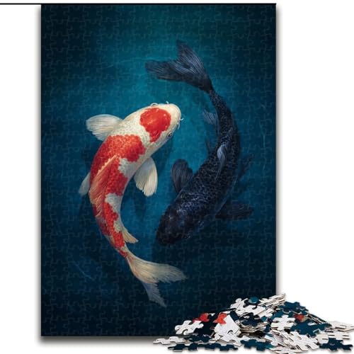 Puzzle für Erwachsene, 1000 Teile, Schwarz-Weiß-Koi, schwierige Puzzles für Erwachsene für Jugendliche, Lernspiele, Geschenke, 26x38cm Puzzle für Erwachsene, 1000 Teile, Schwarz-Weiß-Koi, schwierige Puzzles für Erwachsene für Jugendliche, Lernspiele, Geschenke, 26x38cm von ZKYUBEK