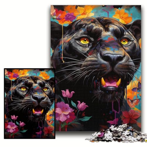 Puzzle für Erwachsene, 1000 Teile, Schwarzer Leopard, Unmögliches Puzzle für Erwachsene, 50x75cm, pädagogisches Denkspiel, künstlerische Heim- und Bürodekoration, ab 14 Jahren Puzzle für Erwachsene, 1000 Teile, Schwarzer Leopard, Unmögliches Puzzle für Erwachsene, 50x75cm, pädagogisches Denkspiel, künstlerische Heim- und Bürodekoration, ab 14 Jahren von ZKYUBEK