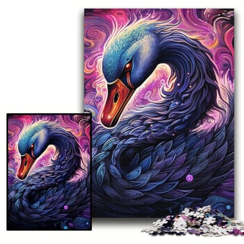 Puzzle für Erwachsene, 1000 Teile, Schwarzer Schwan, Papppuzzle, 26x38cm, Spaß für den Familienspielabend, dekoratives Kunstwerk zum Selbermachen Puzzle für Erwachsene, 1000 Teile, Schwarzer Schwan, Papppuzzle, 26x38cm, Spaß für den Familienspielabend, dekoratives Kunstwerk zum Selbermachen von ZKYUBEK