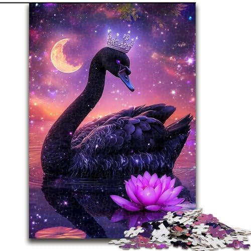 Puzzle für Erwachsene, 1000 Teile, Schwarzer Schwan, schwierige Puzzles für Erwachsene für Jugendliche, Lernspiele, Geschenke, 26x38cm Puzzle für Erwachsene, 1000 Teile, Schwarzer Schwan, schwierige Puzzles für Erwachsene für Jugendliche, Lernspiele, Geschenke, 26x38cm von ZKYUBEK