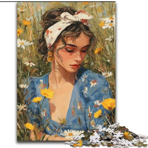 Puzzle für Erwachsene, 1000 Teile, Sommermädchen-Puzzle, 26x38cm, Denkspiel für Teenager und Familieninteraktion von ZKYUBEK