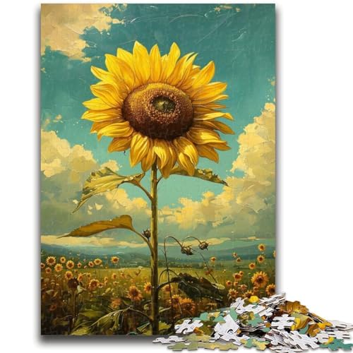 Puzzle für Erwachsene, 1000 Teile, Sonnenblume, geeignet für Kinder ab 14 Jahren, anspruchsvolles Spiel, tolles Geschenk zum Spielen, 50x75cm Puzzle für Erwachsene, 1000 Teile, Sonnenblume, geeignet für Kinder ab 14 Jahren, anspruchsvolles Spiel, tolles Geschenk zum Spielen, 50x75cm von ZKYUBEK