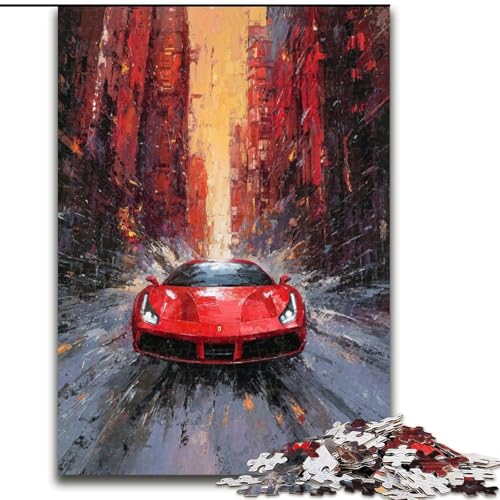 Puzzle für Erwachsene, 1000 Teile, Sportwagen-Ölgemälde, schwierige Puzzles für Erwachsene für Jugendliche, Lernspiele, Geschenke, 50x75cm Puzzle für Erwachsene, 1000 Teile, Sportwagen-Ölgemälde, schwierige Puzzles für Erwachsene für Jugendliche, Lernspiele, Geschenke, 50x75cm von ZKYUBEK