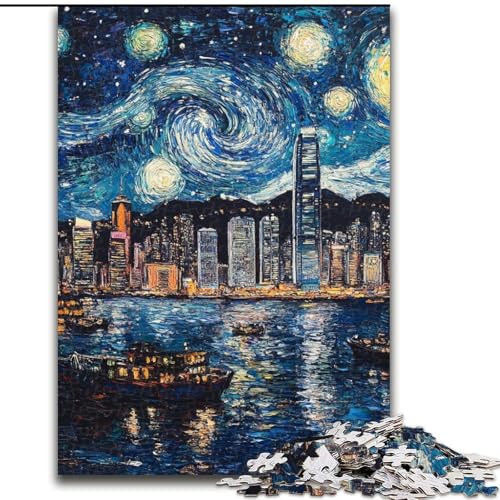 Puzzle für Erwachsene, 1000 Teile, Sternenhimmel, Farbpuzzle, 26x38cm, Denkspiel für Teenager und Familieninteraktion von ZKYUBEK