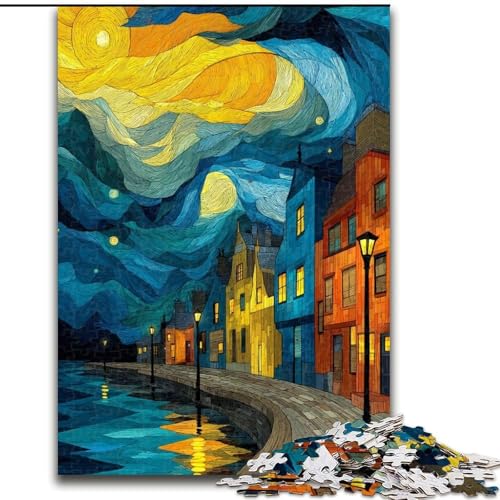Puzzle für Erwachsene, 1000 Teile, Sternenhimmel-Straßenpuzzle für Erwachsene, 26x38cm, ideal für Familienspaß, Entspannung Puzzle für Erwachsene, 1000 Teile, Sternenhimmel-Straßenpuzzle für Erwachsene, 26x38cm, ideal für Familienspaß, Entspannung von ZKYUBEK