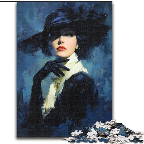 Puzzle für Erwachsene, 1000 Teile, Temperament, weibliches Modell, schwierige Puzzles für Erwachsene für Jugendliche, Lernspiele, Geschenke, 26x38cm Puzzle für Erwachsene, 1000 Teile, Temperament, weibliches Modell, schwierige Puzzles für Erwachsene für Jugendliche, Lernspiele, Geschenke, 26x38cm von ZKYUBEK