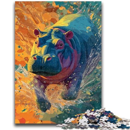 Puzzle für Erwachsene, 1000 Teile, Tier-Nashorn, geeignet für Kinder ab 14 Jahren, anspruchsvolles Spiel, tolles Geschenk zum Spielen, 50x75cm Puzzle für Erwachsene, 1000 Teile, Tier-Nashorn, geeignet für Kinder ab 14 Jahren, anspruchsvolles Spiel, tolles Geschenk zum Spielen, 50x75cm von ZKYUBEK