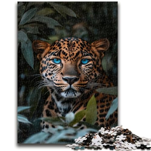 Puzzle für Erwachsene, 1000 Teile, Tierleopard, geeignet für Kinder ab 14 Jahren, anspruchsvolles Spiel, tolles Geschenk zum Spielen, 26x38cm von ZKYUBEK