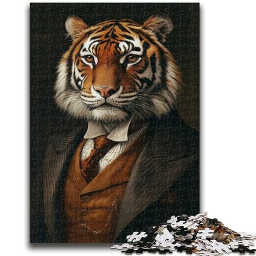 Puzzle für Erwachsene, 1000 Teile, Tiger im Anzug, anspruchsvolle Familienaktivitätsspiele, DIY-Spielzeug für Heimwanddekorationsgeschenke, 26x38cm Puzzle für Erwachsene, 1000 Teile, Tiger im Anzug, anspruchsvolle Familienaktivitätsspiele, DIY-Spielzeug für Heimwanddekorationsgeschenke, 26x38cm von ZKYUBEK