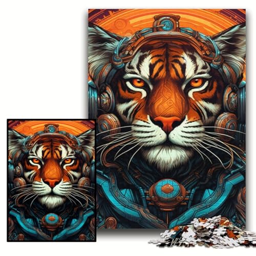 Puzzle für Erwachsene, 1000 Teile, Tigerkrieger, Holzpuzzle, 50x75cm, Eltern, Partner, Freunde – ab 14 Jahren Puzzle für Erwachsene, 1000 Teile, Tigerkrieger, Holzpuzzle, 50x75cm, Eltern, Partner, Freunde – ab 14 Jahren von ZKYUBEK