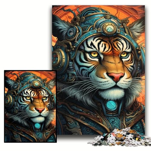 Puzzle für Erwachsene, 1000 Teile, Tigerkrieger-Puzzle für Erwachsene, 50x75cm, Eltern, Partner, Freunde – ab 14 Jahren Puzzle für Erwachsene, 1000 Teile, Tigerkrieger-Puzzle für Erwachsene, 50x75cm, Eltern, Partner, Freunde – ab 14 Jahren von ZKYUBEK