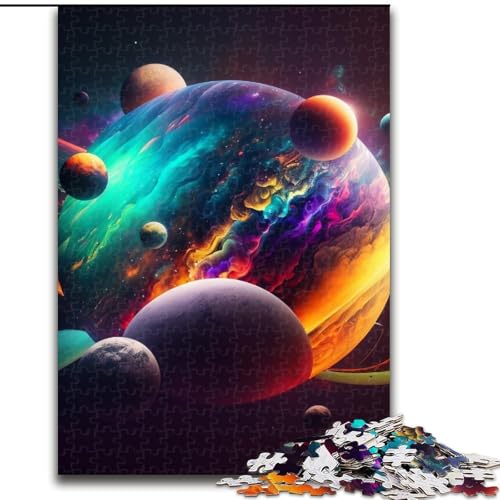 Puzzle für Erwachsene, 1000 Teile, Universum-Planeten-Puzzle aus Holz, Größe 50x75cm, anspruchsvolles Denkspiel für Teenager, unterhaltsames interaktives Spiel für die ganze Familie Puzzle für Erwachsene, 1000 Teile, Universum-Planeten-Puzzle aus Holz, Größe 50x75cm, anspruchsvolles Denkspiel für Teenager, unterhaltsames interaktives Spiel für die ganze Familie von ZKYUBEK