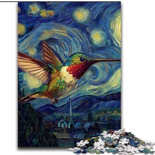 Puzzle für Erwachsene, 1000 Teile, Van Gogh, Nachthimmel, Kolibri, schwierige Puzzles für Erwachsene für Jugendliche, Lernspiele, Geschenke, 50x75cm Puzzle für Erwachsene, 1000 Teile, Van Gogh, Nachthimmel, Kolibri, schwierige Puzzles für Erwachsene für Jugendliche, Lernspiele, Geschenke, 50x75cm von ZKYUBEK