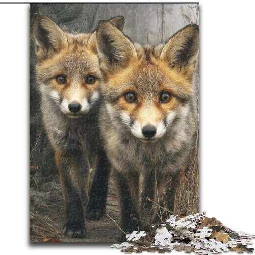 Puzzle für Erwachsene, 1000 Teile, Waldfuchs-Puzzle, 26x38cm, Denkspiel für Teenager und Familieninteraktion von ZKYUBEK