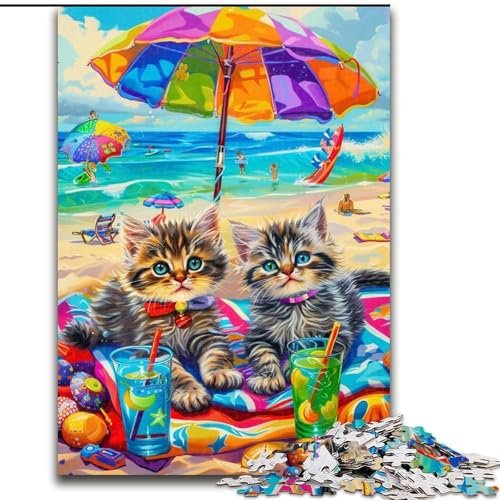 Puzzle für Erwachsene, 1000 Teile, Weihnachtskatze, schwierige Puzzles für Erwachsene für Jugendliche, Lernspiele, Geschenke, 26x38cm Puzzle für Erwachsene, 1000 Teile, Weihnachtskatze, schwierige Puzzles für Erwachsene für Jugendliche, Lernspiele, Geschenke, 26x38cm von ZKYUBEK