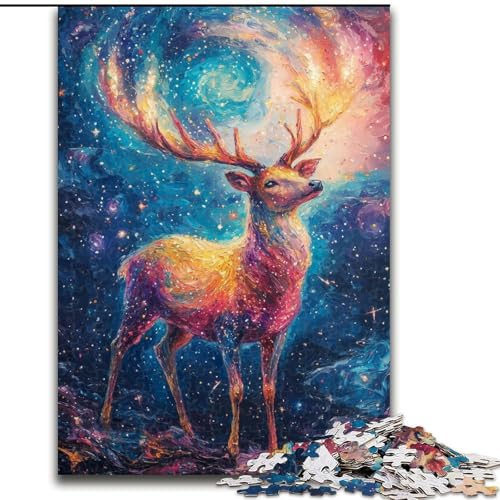 Puzzle für Erwachsene, 1000 Teile, Weltraumhirsch, schwierige Puzzles für Erwachsene, 50x75cm, DIY-Kunstdekor Puzzle für Erwachsene, 1000 Teile, Weltraumhirsch, schwierige Puzzles für Erwachsene, 50x75cm, DIY-Kunstdekor von ZKYUBEK