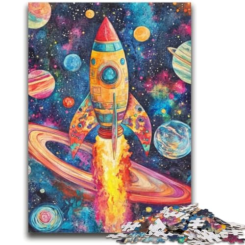 Puzzle für Erwachsene, 1000 Teile, Weltraumrakete, Familienunterhaltungsspielzeug, ganze Familie, für Kinder ab 14 Jahren, 50x75cm von ZKYUBEK