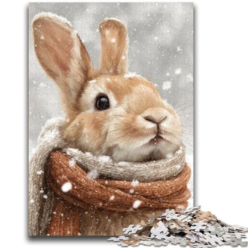 Puzzle für Erwachsene, 1000 Teile, Winterkaninchen, geeignet für Kinder ab 14 Jahren, anspruchsvolles Spiel, tolles Geschenk zum Spielen, 26x38cm Puzzle für Erwachsene, 1000 Teile, Winterkaninchen, geeignet für Kinder ab 14 Jahren, anspruchsvolles Spiel, tolles Geschenk zum Spielen, 26x38cm von ZKYUBEK