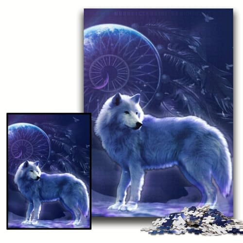 Puzzle für Erwachsene, 1000 Teile, Wolf, Unmögliches Puzzle für Erwachsene, 50x75cm, pädagogisches Denkspiel, künstlerische Heim- und Bürodekoration, ab 14 Jahren Puzzle für Erwachsene, 1000 Teile, Wolf, Unmögliches Puzzle für Erwachsene, 50x75cm, pädagogisches Denkspiel, künstlerische Heim- und Bürodekoration, ab 14 Jahren von ZKYUBEK