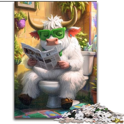 Puzzle für Erwachsene, 1000 Teile, Yak Go Toilet, Unmögliches Puzzle für Erwachsene, Größe 50x75cm, Denksportaufgabe und Heimdekoration Puzzle für Erwachsene, 1000 Teile, Yak Go Toilet, Unmögliches Puzzle für Erwachsene, Größe 50x75cm, Denksportaufgabe und Heimdekoration von ZKYUBEK