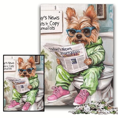 Puzzle für Erwachsene, 1000 Teile, Yorkshire Terrier Go Toilet, schwierige Puzzles für Erwachsene, 50x75cm, lustige Aktivitäten zu Hause, Geburtstagsgeschenk, Reisegeschenke Puzzle für Erwachsene, 1000 Teile, Yorkshire Terrier Go Toilet, schwierige Puzzles für Erwachsene, 50x75cm, lustige Aktivitäten zu Hause, Geburtstagsgeschenk, Reisegeschenke von ZKYUBEK