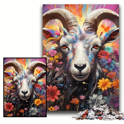 Puzzle für Erwachsene, 1000 Teile, Ziegenpuzzle für Erwachsene, 50x75cm, Eltern, Partner, Freunde – ab 14 Jahren Puzzle für Erwachsene, 1000 Teile, Ziegenpuzzle für Erwachsene, 50x75cm, Eltern, Partner, Freunde – ab 14 Jahren von ZKYUBEK