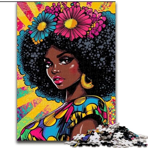 Puzzle für Erwachsene, 1000 Teile, afrikanische Frau, schwierige Puzzles für Erwachsene, 50x75cm, anspruchsvolles Denkspiel für Teenager, Spaß für den Spieleabend mit der Familie von ZKYUBEK