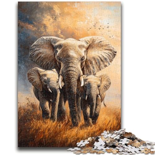 Puzzle für Erwachsene, 1000 Teile, afrikanischer Tierelefant, geeignet für Kinder ab 14 Jahren, anspruchsvolles Spiel, tolles Geschenk zum Spielen, 50x75cm Puzzle für Erwachsene, 1000 Teile, afrikanischer Tierelefant, geeignet für Kinder ab 14 Jahren, anspruchsvolles Spiel, tolles Geschenk zum Spielen, 50x75cm von ZKYUBEK