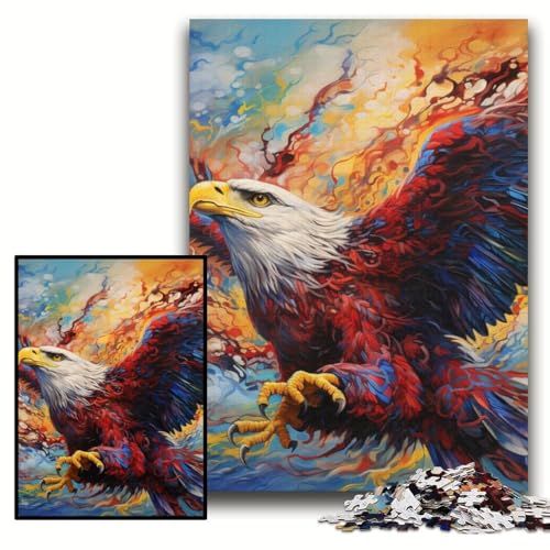 Puzzle für Erwachsene, 1000 Teile, bunter Adler, schwierige Puzzles für Erwachsene, 50x75cm, lustige Aktivitäten zu Hause, Geburtstagsgeschenk, Reisegeschenk Puzzle für Erwachsene, 1000 Teile, bunter Adler, schwierige Puzzles für Erwachsene, 50x75cm, lustige Aktivitäten zu Hause, Geburtstagsgeschenk, Reisegeschenk von ZKYUBEK