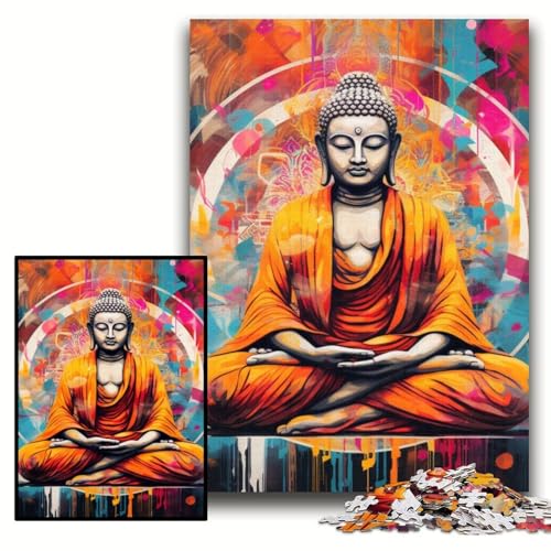 Puzzle für Erwachsene, 1000 Teile, bunter Buddha, Holzpuzzle, 50x75cm, Spaß für den Familienspielabend, dekoratives Kunstwerk zum Selbermachen Puzzle für Erwachsene, 1000 Teile, bunter Buddha, Holzpuzzle, 50x75cm, Spaß für den Familienspielabend, dekoratives Kunstwerk zum Selbermachen von ZKYUBEK