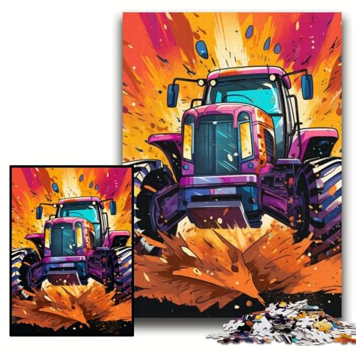 Puzzle für Erwachsene, 1000 Teile, bunter Traktor, unmögliches Puzzle für Erwachsene, 26x38cm, pädagogisches Denkspiel, künstlerische Heim- und Bürodekoration, ab 14 Jahren Puzzle für Erwachsene, 1000 Teile, bunter Traktor, unmögliches Puzzle für Erwachsene, 26x38cm, pädagogisches Denkspiel, künstlerische Heim- und Bürodekoration, ab 14 Jahren von ZKYUBEK