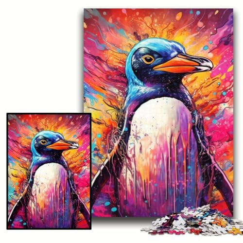 Puzzle für Erwachsene, 1000 Teile, buntes Pinguin-Holzpuzzle für Erwachsene, 50x75cm, interaktives Familienspiel, Denksportaufgabe, Lernspielzeug Puzzle für Erwachsene, 1000 Teile, buntes Pinguin-Holzpuzzle für Erwachsene, 50x75cm, interaktives Familienspiel, Denksportaufgabe, Lernspielzeug von ZKYUBEK