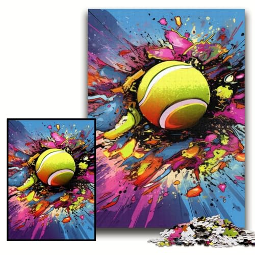 Puzzle für Erwachsene, 1000 Teile, buntes Tennis-Holzpuzzle, 50x75cm, Eltern, Partner, Freunde – ab 14 Jahren Puzzle für Erwachsene, 1000 Teile, buntes Tennis-Holzpuzzle, 50x75cm, Eltern, Partner, Freunde – ab 14 Jahren von ZKYUBEK