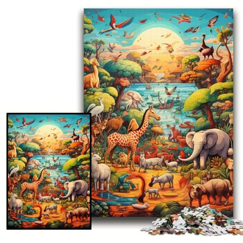 Puzzle für Erwachsene, 1000 Teile, farbenfrohe Kunst, Tierwelt, anspruchsvolle Puzzles, 26x38cm, Lernspielzeug für Teenager, Heim- und Bürodekoration Puzzle für Erwachsene, 1000 Teile, farbenfrohe Kunst, Tierwelt, anspruchsvolle Puzzles, 26x38cm, Lernspielzeug für Teenager, Heim- und Bürodekoration von ZKYUBEK