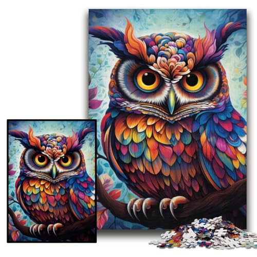 Puzzle für Erwachsene, 1000 Teile, farbenfrohe Kunst-Eule, unmögliches Puzzle für Erwachsene, 26x38cm, pädagogisches Denkspiel, künstlerische Heim- und Bürodekoration, ab 14 Jahren Puzzle für Erwachsene, 1000 Teile, farbenfrohe Kunst-Eule, unmögliches Puzzle für Erwachsene, 26x38cm, pädagogisches Denkspiel, künstlerische Heim- und Bürodekoration, ab 14 Jahren von ZKYUBEK