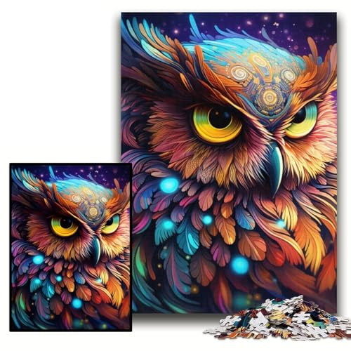 Puzzle für Erwachsene, 1000 Teile, farbenfrohe Kunst-Eule, unmögliches Puzzle für Erwachsene, 26x38cm, pädagogisches Denkspiel, künstlerische Heim- und Bürodekoration, ab 14 Jahren Puzzle für Erwachsene, 1000 Teile, farbenfrohe Kunst-Eule, unmögliches Puzzle für Erwachsene, 26x38cm, pädagogisches Denkspiel, künstlerische Heim- und Bürodekoration, ab 14 Jahren von ZKYUBEK