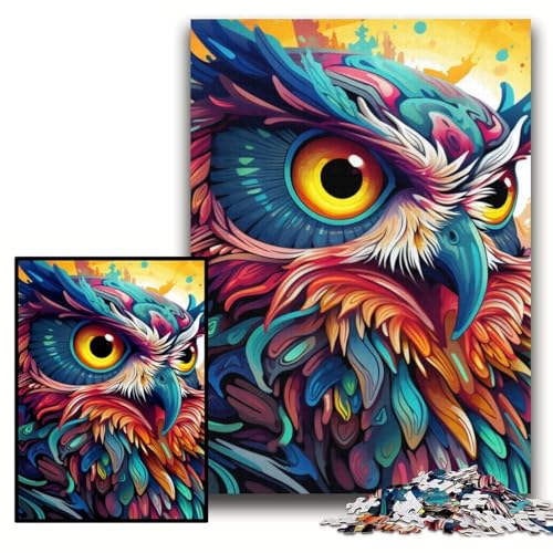 Puzzle für Erwachsene, 1000 Teile, farbenfrohe Kunst-Eule, unmögliches Puzzle für Erwachsene, 26x38cm, pädagogisches Denkspiel, künstlerische Heim- und Bürodekoration, ab 14 Jahren Puzzle für Erwachsene, 1000 Teile, farbenfrohe Kunst-Eule, unmögliches Puzzle für Erwachsene, 26x38cm, pädagogisches Denkspiel, künstlerische Heim- und Bürodekoration, ab 14 Jahren von ZKYUBEK