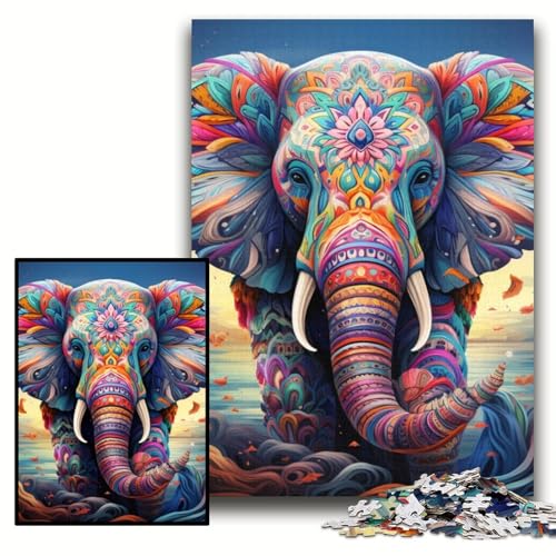 Puzzle für Erwachsene, 1000 Teile, farbenfroher Kunst-Elefant, unmögliches Puzzle für Erwachsene, 50x75cm, pädagogisches Denkspiel, künstlerische Heim- und Bürodekoration, ab 14 Jahren Puzzle für Erwachsene, 1000 Teile, farbenfroher Kunst-Elefant, unmögliches Puzzle für Erwachsene, 50x75cm, pädagogisches Denkspiel, künstlerische Heim- und Bürodekoration, ab 14 Jahren von ZKYUBEK